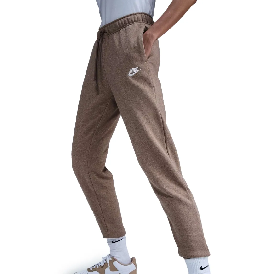 Nike Calca DQ5191-214 F FLC MR PANT Marrom Algodao -2-